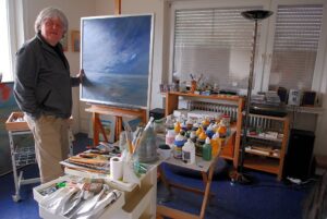 Ton Lindhout at his art studio